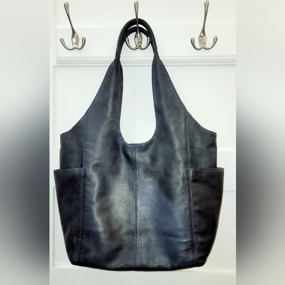 Lucky Brand Patti Navy Leather Hobo Bag - Picture 6 of 9